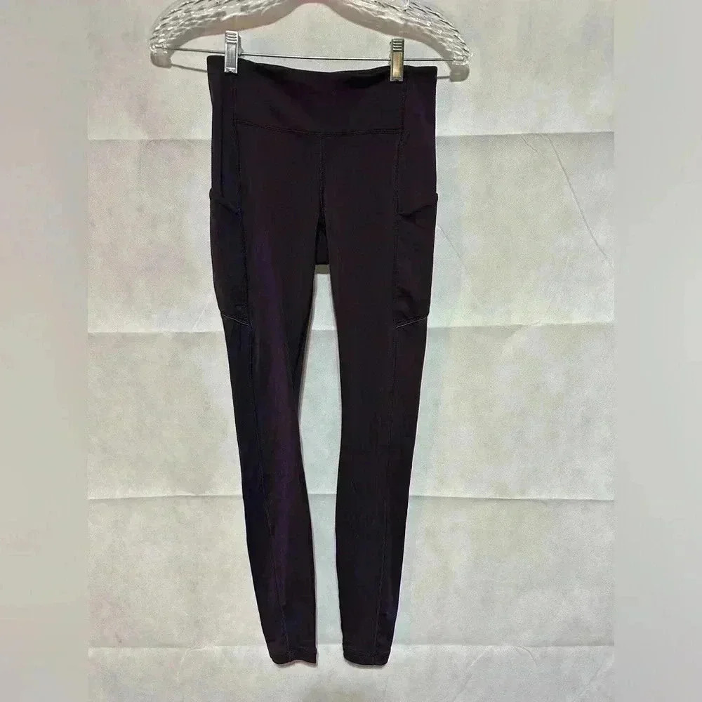 LULULEMON Speed Up MR Tight 27.5” Size 4 Purple Plum Zip Pocket Excellent Cond.